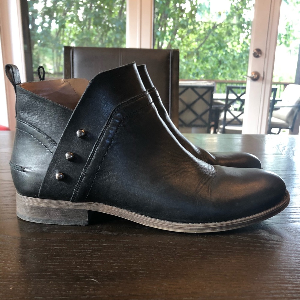 COPY - Franco Sarto Black Leather Ankle Boots/ Booties